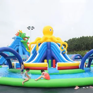 Octopus Inflatable Water Pack Playground